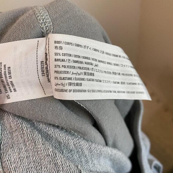 Abercrombie & Fitch Jogger Sweatpants Mens Size L Gray Drawstring Athleisure - Picture 7 of 7